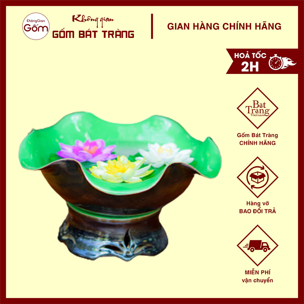 Bát thả sen thả hoa Bát Minh Đường tụ thủy bát tắm phật