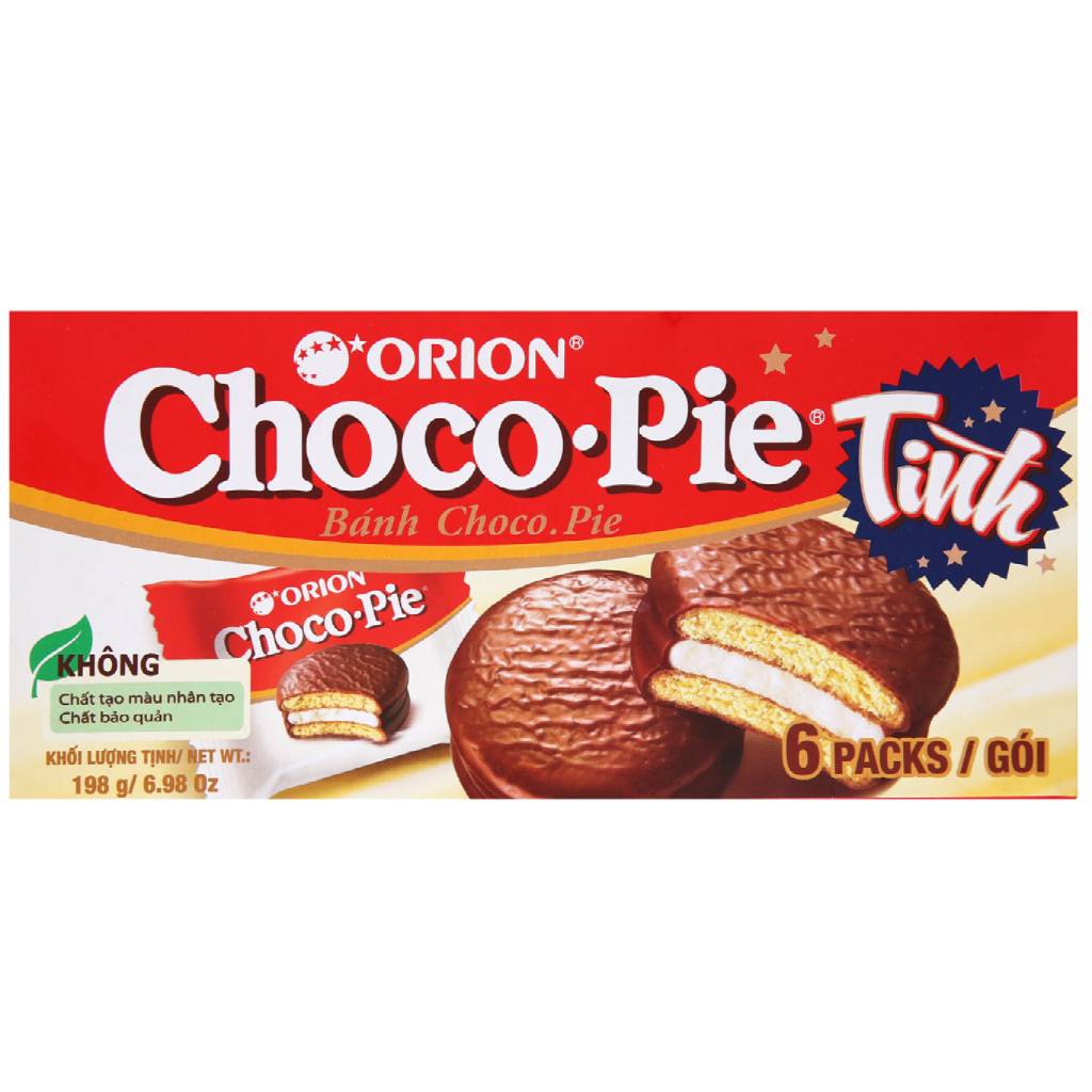 Hộp 12 gói bánh ngọt orion choco pie 33g/gói