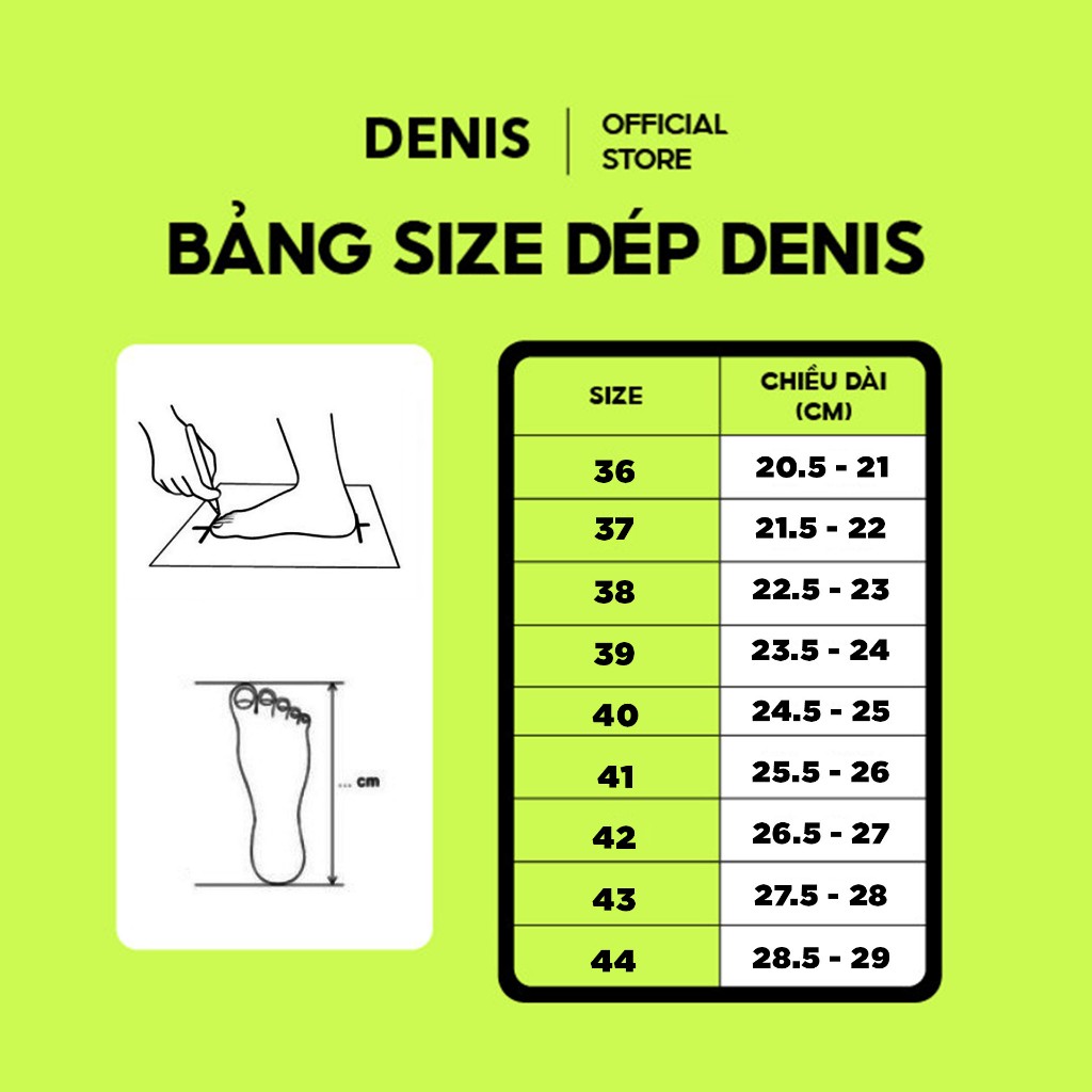 Dép quai ngang Denis Unisex Slipper Màu Đen phối Trắng Basic DN06