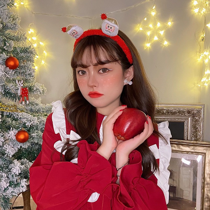 Bờm Xược cài Tóc Noel Phủ Lông Cừu mẫu mới 2024