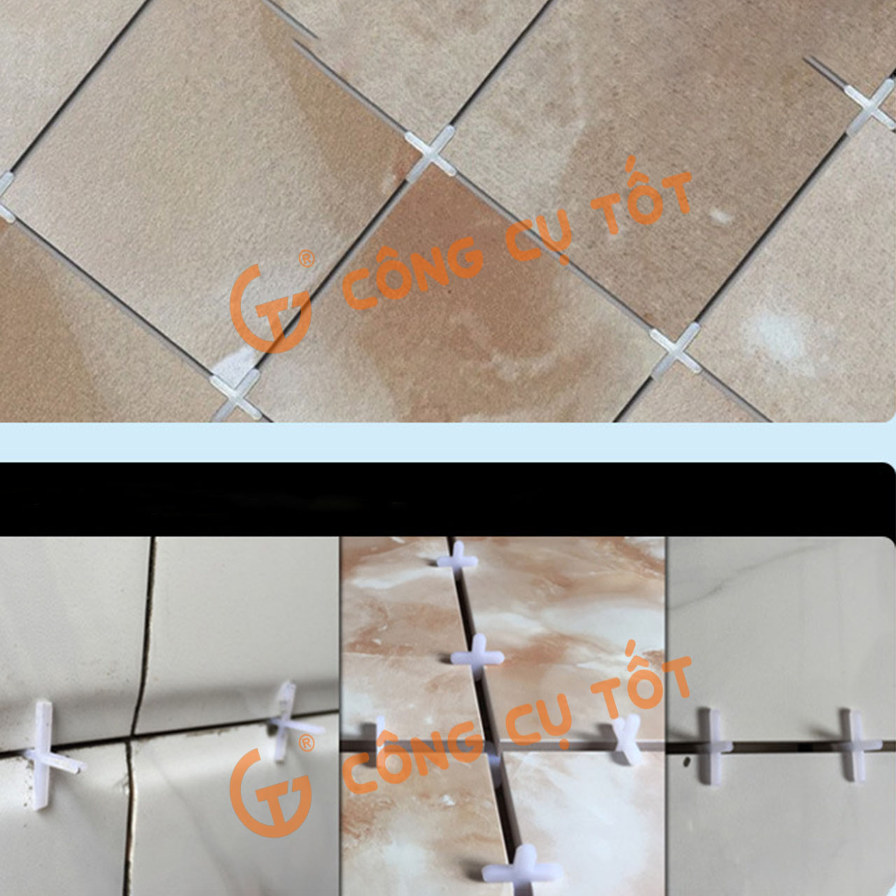 Ke ốp lát gạch dấu cộng túi 100 con
