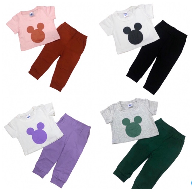 Bộ croptop mickey cho bé 2 đến 14 tuổi