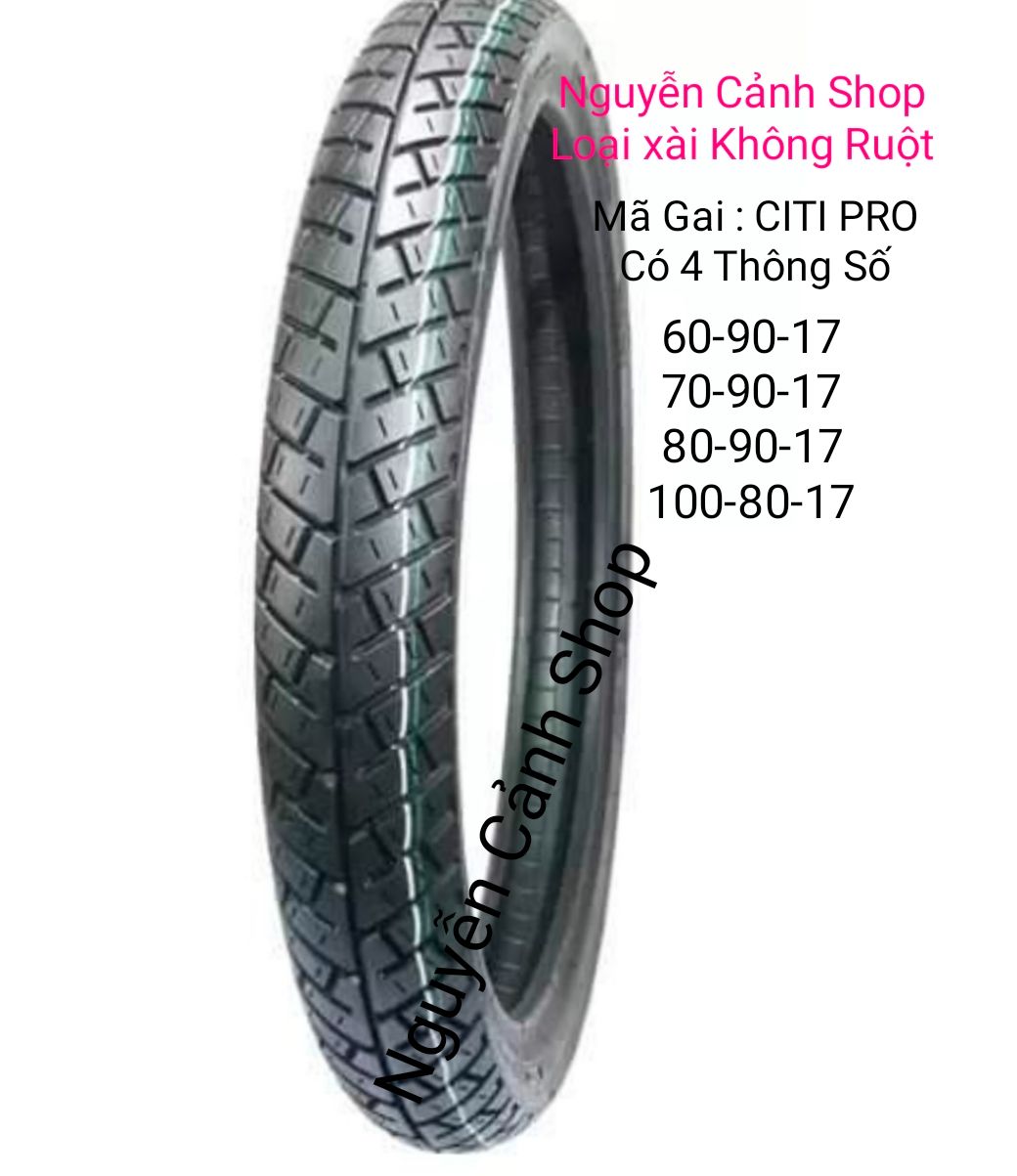 Vỏ CITI PRO-không ruột 60-70-80-90-100-17 in-CHEETAH-CMI