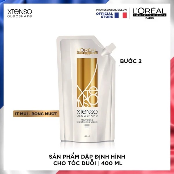 Cặp kem duỗi tóc L’Oréal Professionnel X-Tenso Oleoshape 400ml