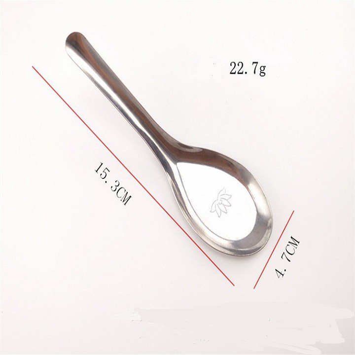 Combo 20 thìa phở inox hình hoa sen