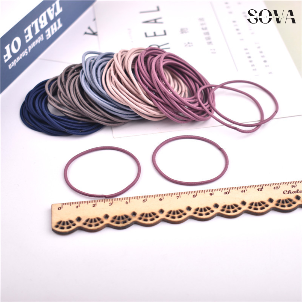 Dây cột tóc trơn, thun buộc tóc nhiều màu sắc SOVA014