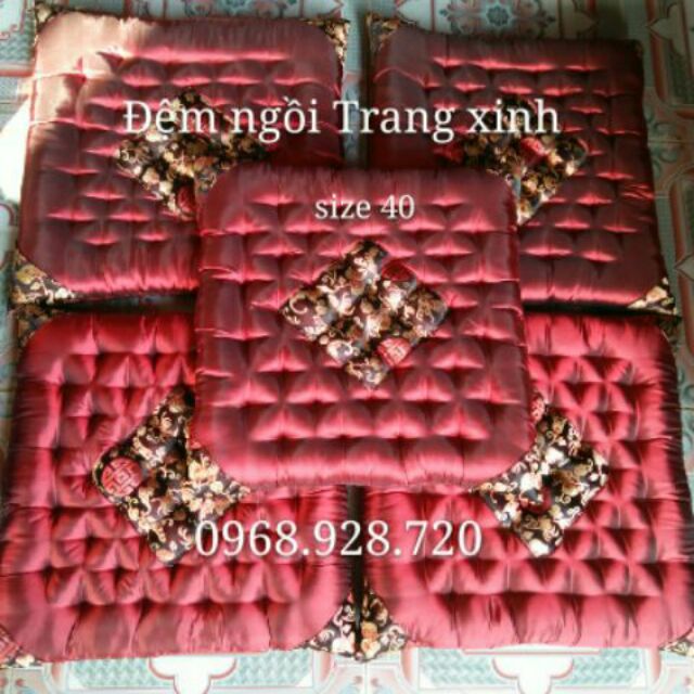 Combo 5 đệm ngồi thảm trải ghế sofa 40x40x5 cm