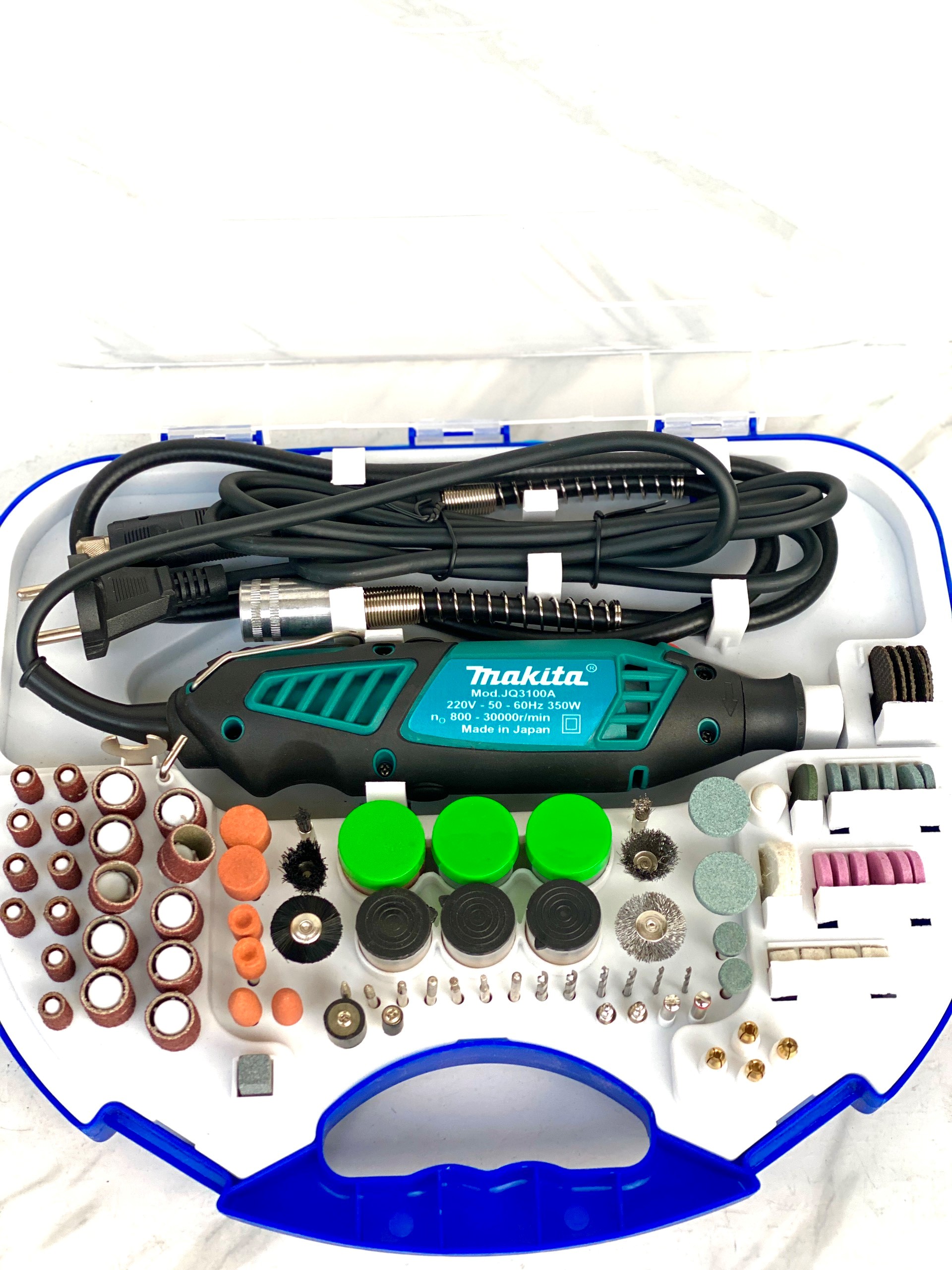 Bộ máy khoan mài cắt mini đa năng Makita 3mm, công suất 350w - Máy mài khắc mini, máy mài khuôn cầm tay, máy điêu khắc gỗ cầm tay - Bảo hành 12 tháng