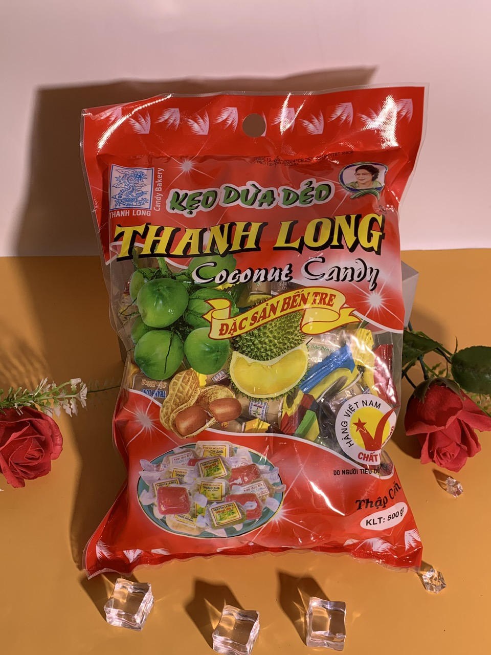 500G Kẹo dừa thập cẩm hiệu Thanh Long - MAXIFOOD