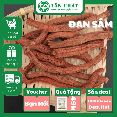 [Hàng công ty] Đan sâm khô 100g - tấn phát - Hàng sạch hỗ trợ hoạt huyết, cải thiện khả năng lưu thông máu