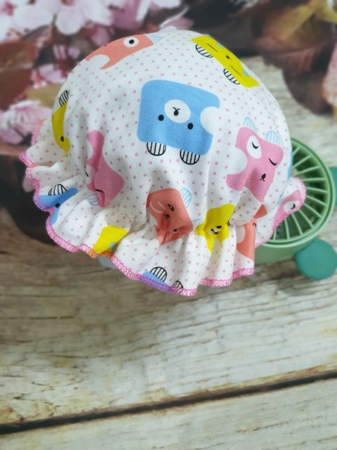 Mũ bèo sơ sinh bo chun cho bé gái