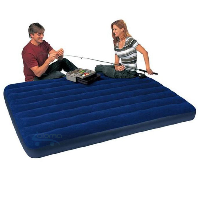 Đệm Bơm Hơi cao su Intex 68759 + Tặng Bơm Điện (152x191x22cm) êm ái tiện dụng
