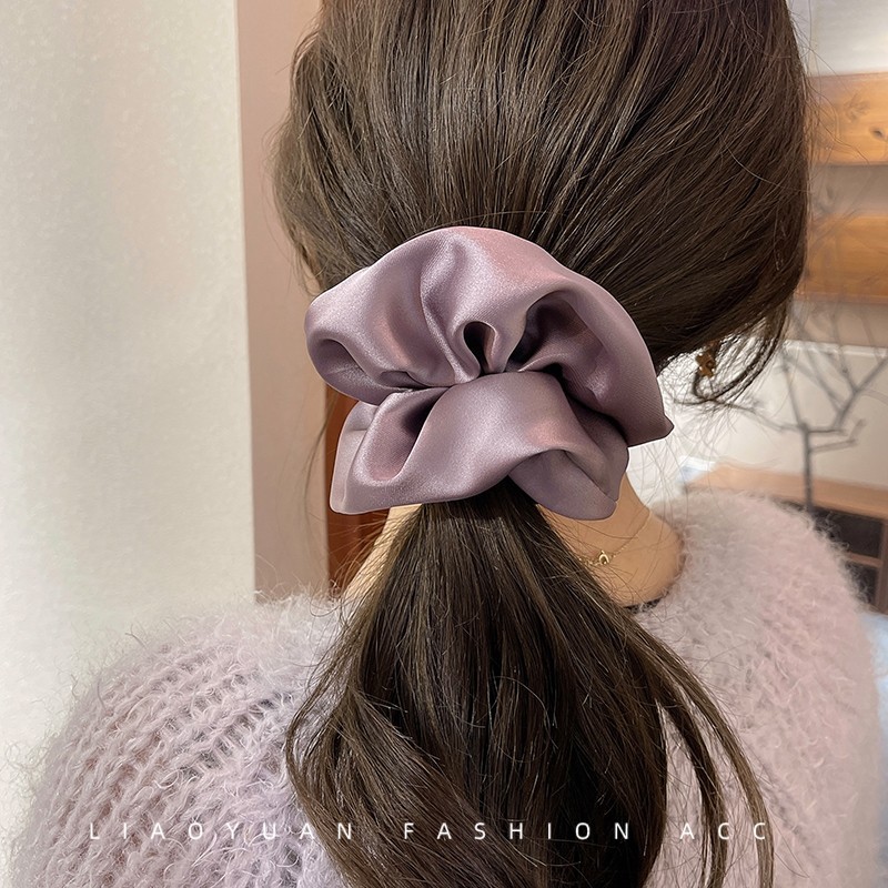 New Korean style big hair ties, durable beautiful elegant non-silk lavish hair extensions are cute-Hause