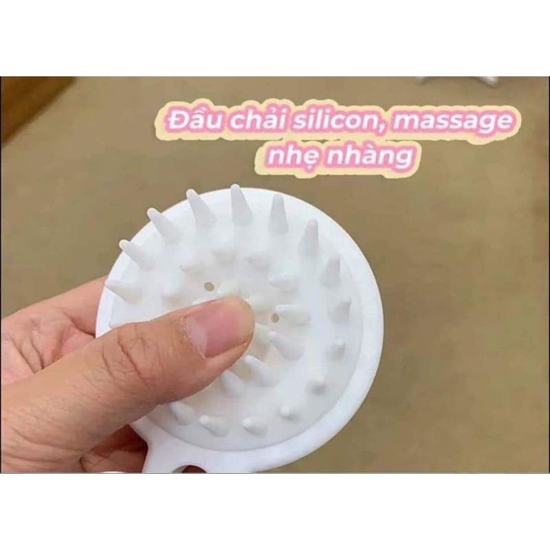 Lược masage silicon chải,gội đầu đa năng