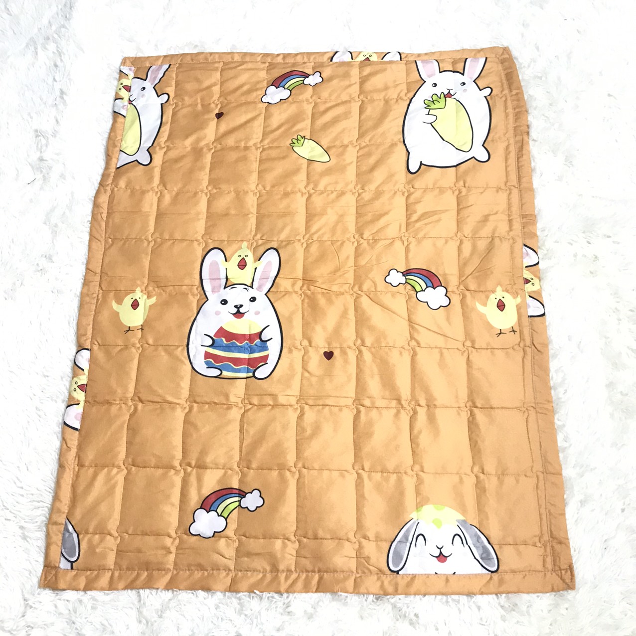 Chăn cho bé đi học size 80x105cm, mền trần bông mỏng cho bé