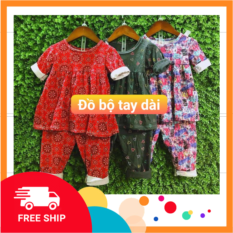 Đồ bộ tay dài  cho bé gái cực xinh -chat để chọn size