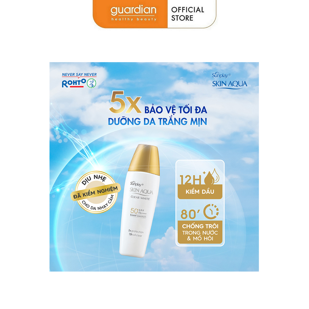 Sữa Chống Nắng Dưỡng Da Trắng Mịn Sunplay Skin Aqua Clear White SPF50 PA+++ 25Gr