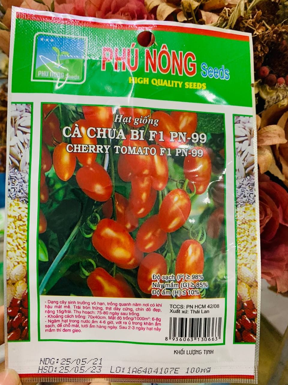 Hạt giống cà chua bi Phú Nông - 0.1g