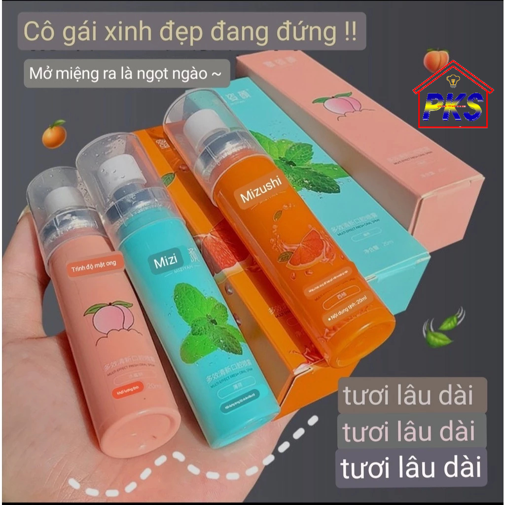 Xịt Thơm Miệng Hoa Quả Thơm miệng sạch sẽ thơm tho