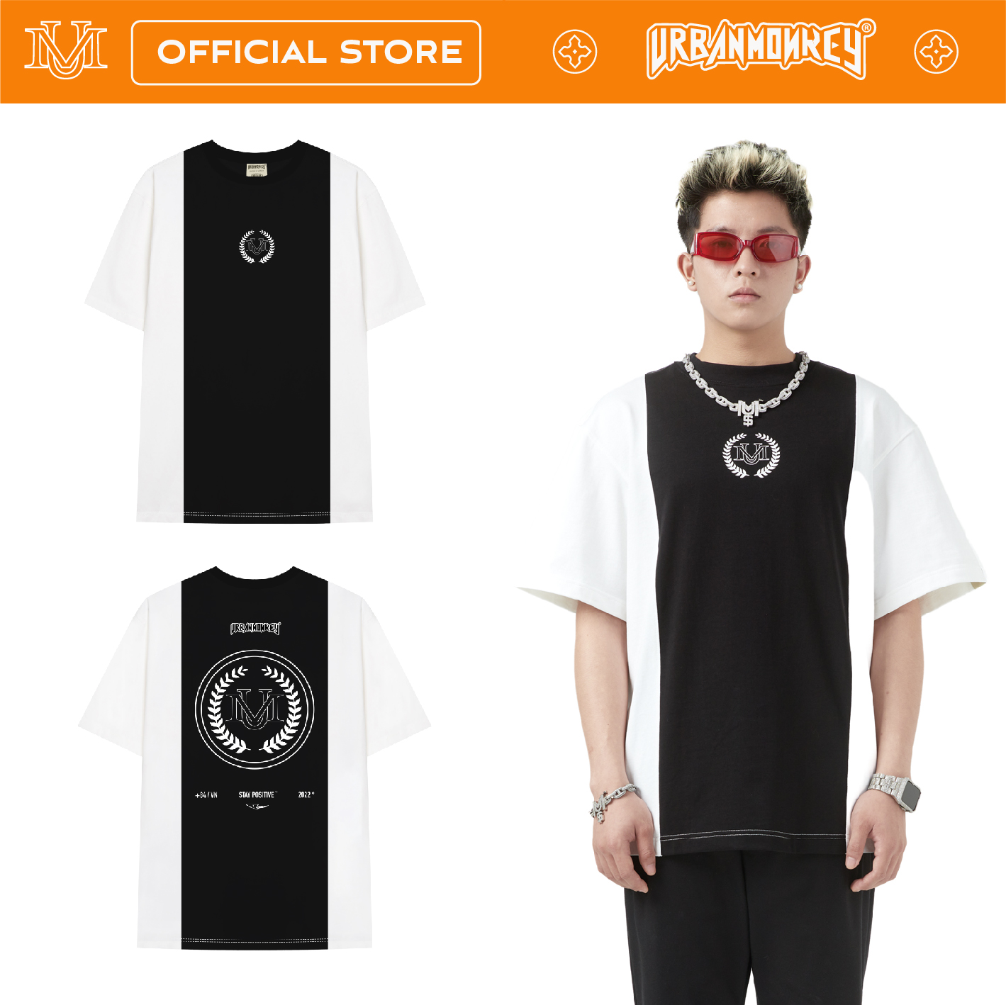 Áo Thun URBAN MONKEY BASEBALL TEE Thun Cotton Hai Chiều Thoáng Mát