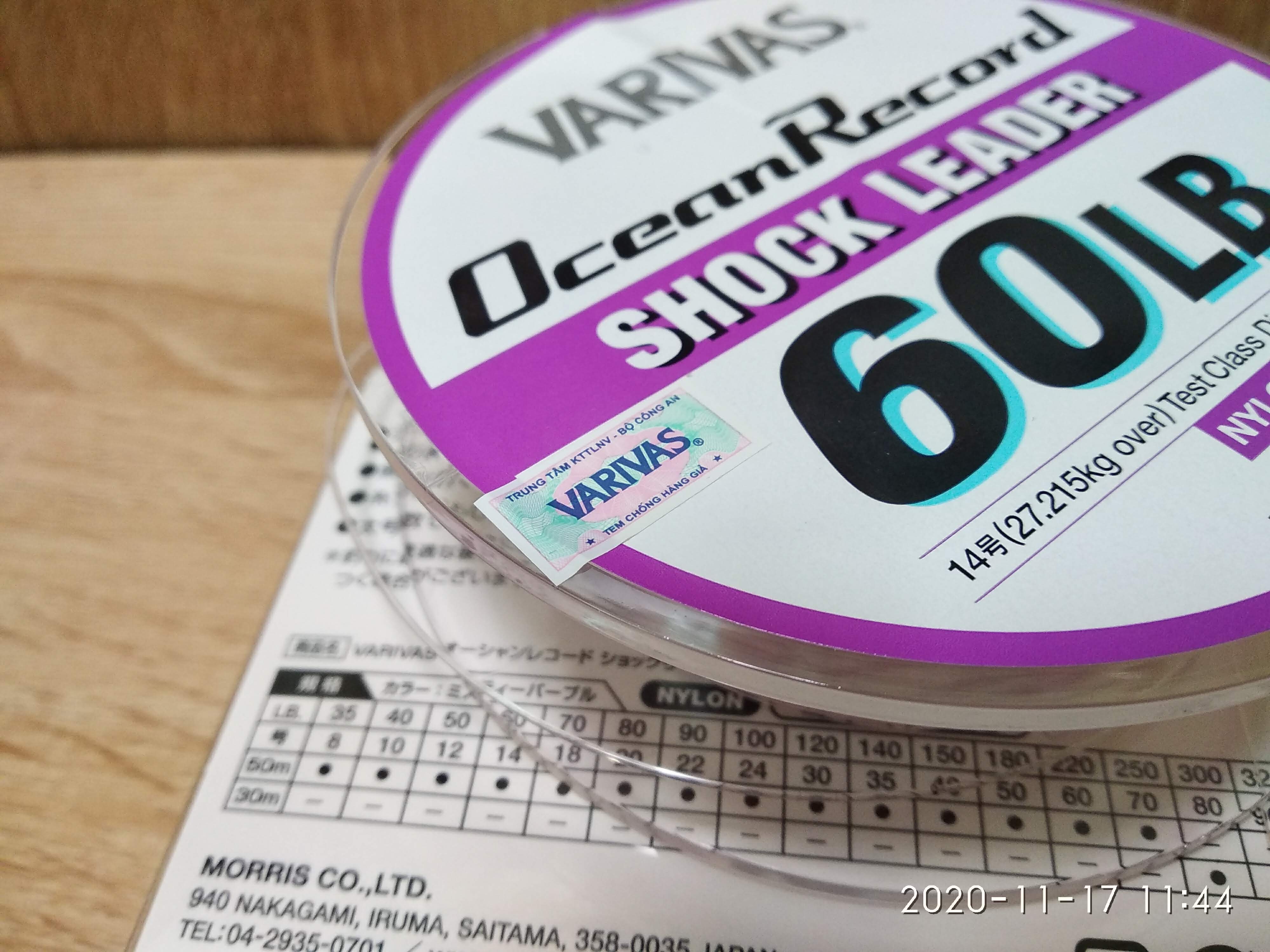 Dây Nylon Varivas Ocean Record Shock Leader - 50m - Nhiều Size