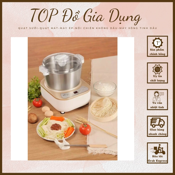 Máy nhồi trộn bột tự động bear dung tích 3.5l, 5l, 7l - hàng nhập khẩu - bảo hàng 12 tháng - hàng sỉ giá kho