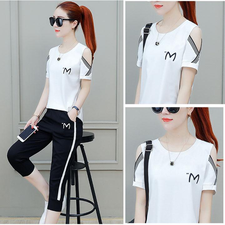 Bộ đồ thể thao nữ thêu chữ M TT304