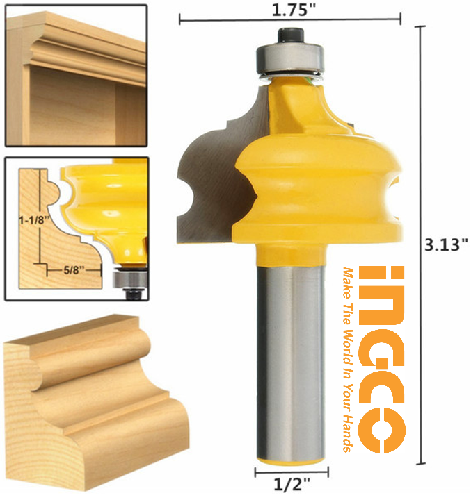 Bộ 12 mũi phay gỗ 6mm INGCO AKRT12141