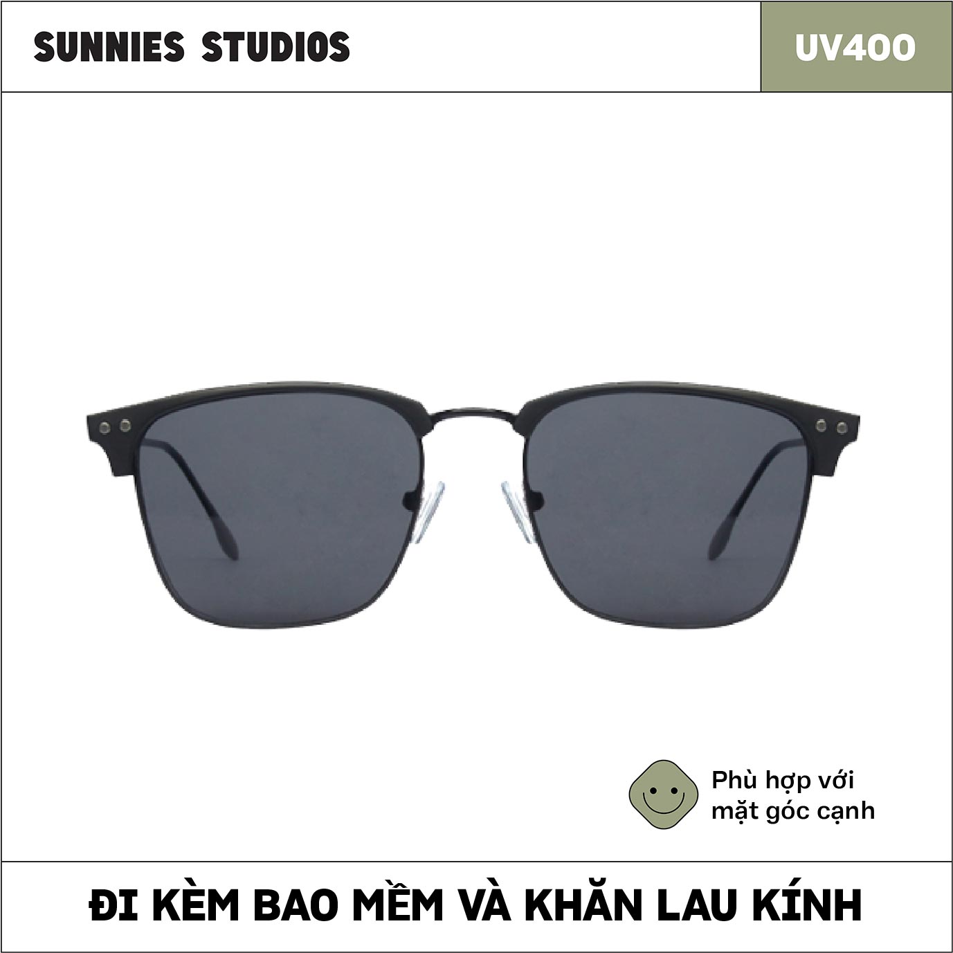 Kính mát Sunnies Studios Gọng Browline Bastian in Ore