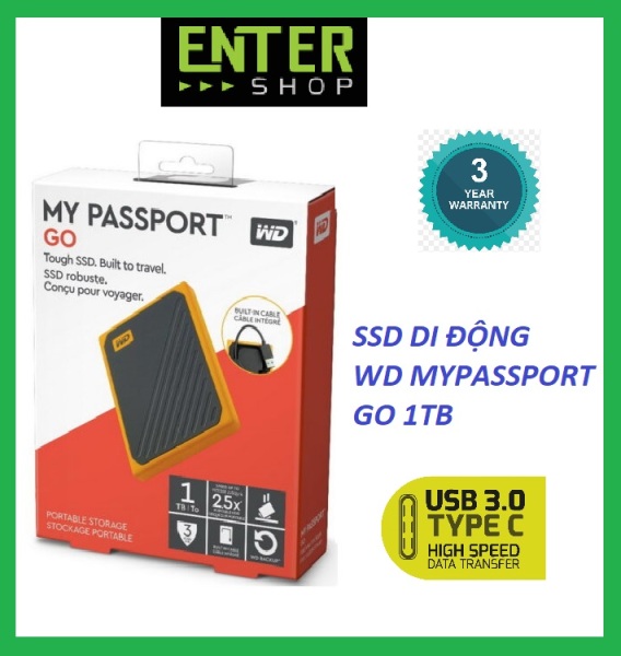 Bảng giá SSD di động Western mypassport Go 1T tặng kèm túi bảo vệ ổ cứng Phong Vũ