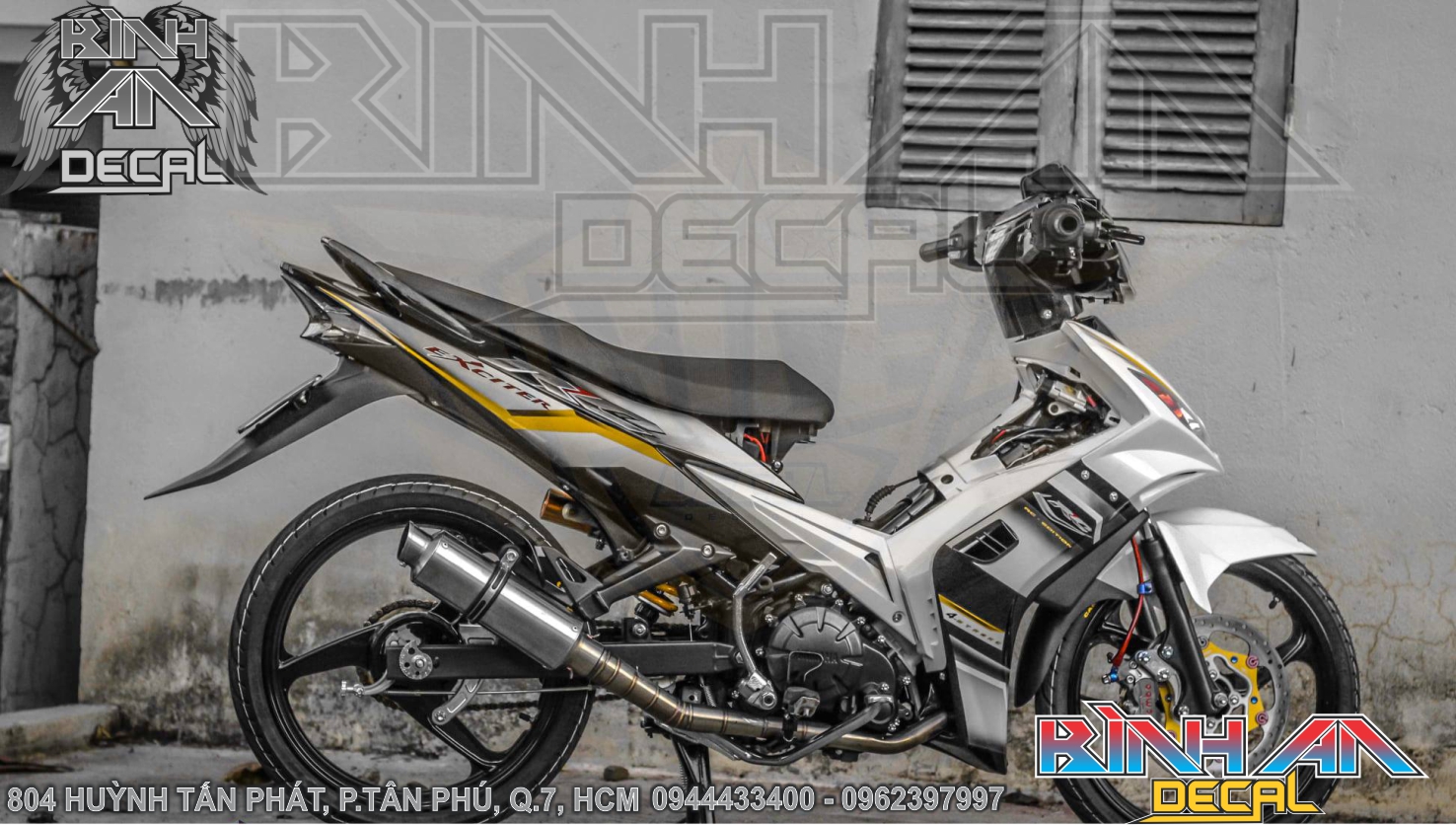 Tem rời exciter 2010 - trắng đen