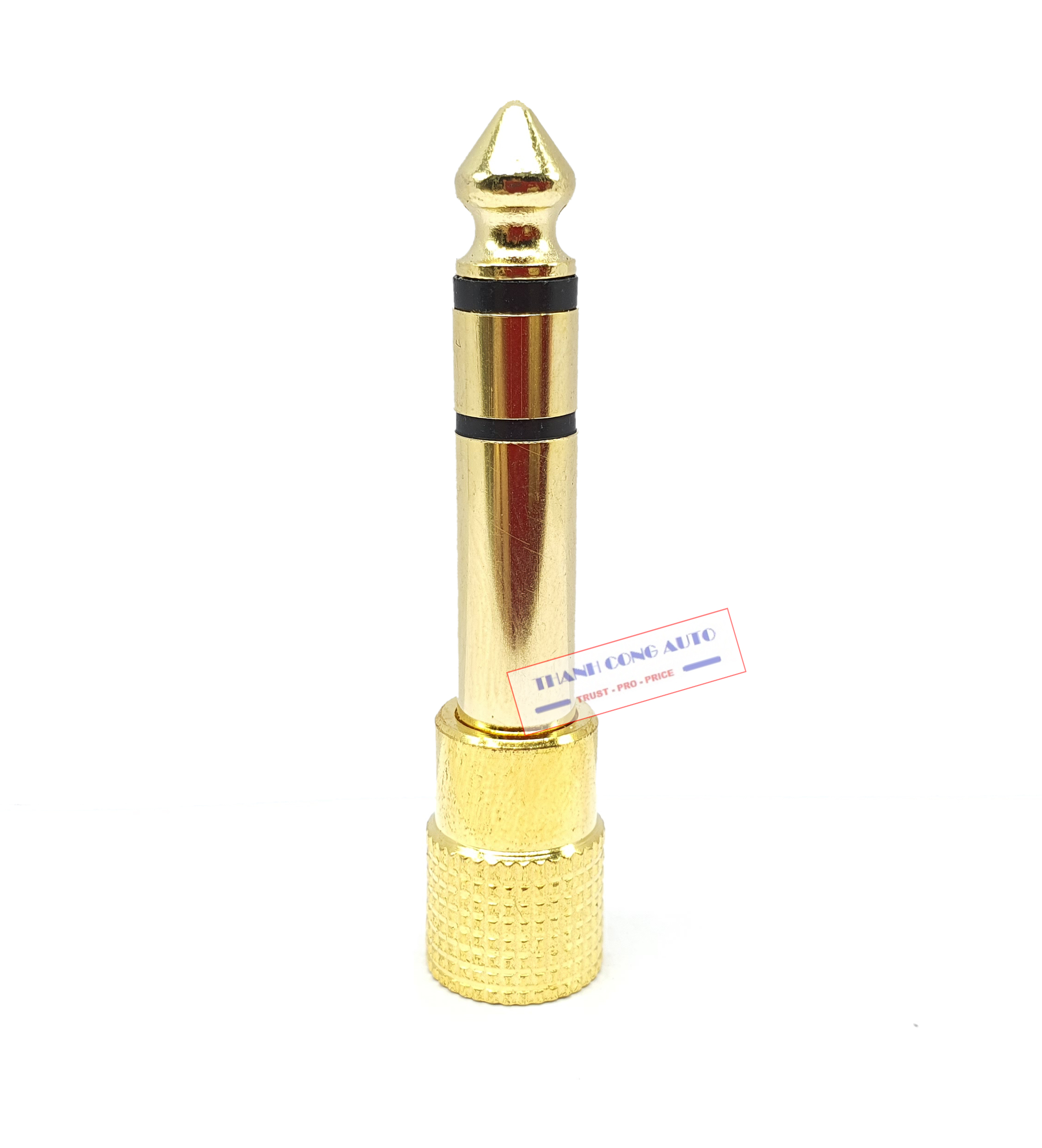 01 Đầu jack chuyển 6.5 ra 3.5 ly mạ vàng
