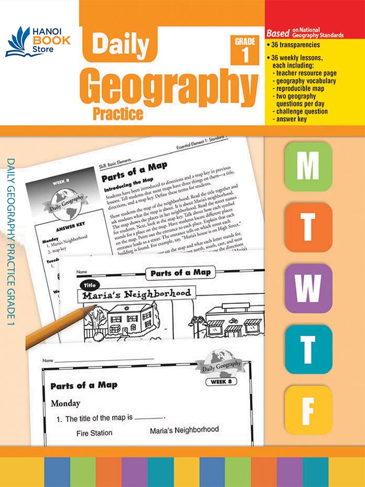 DAILY GEOGRAPHY PRACTICE GRADE 1-6 (Sách đen trắng) - Hanoi Book Store