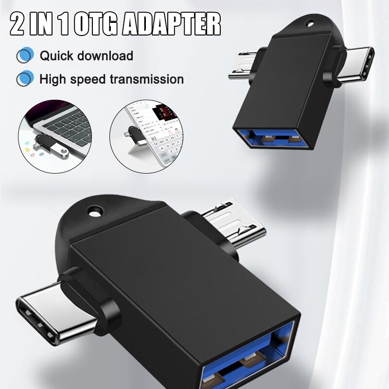 OTG USB 3.0 Type C Micro Android 2 In 1 Multifunction , Peripheral Connection With Android Phone Keyboard Mouse Handle OTG adapter cable