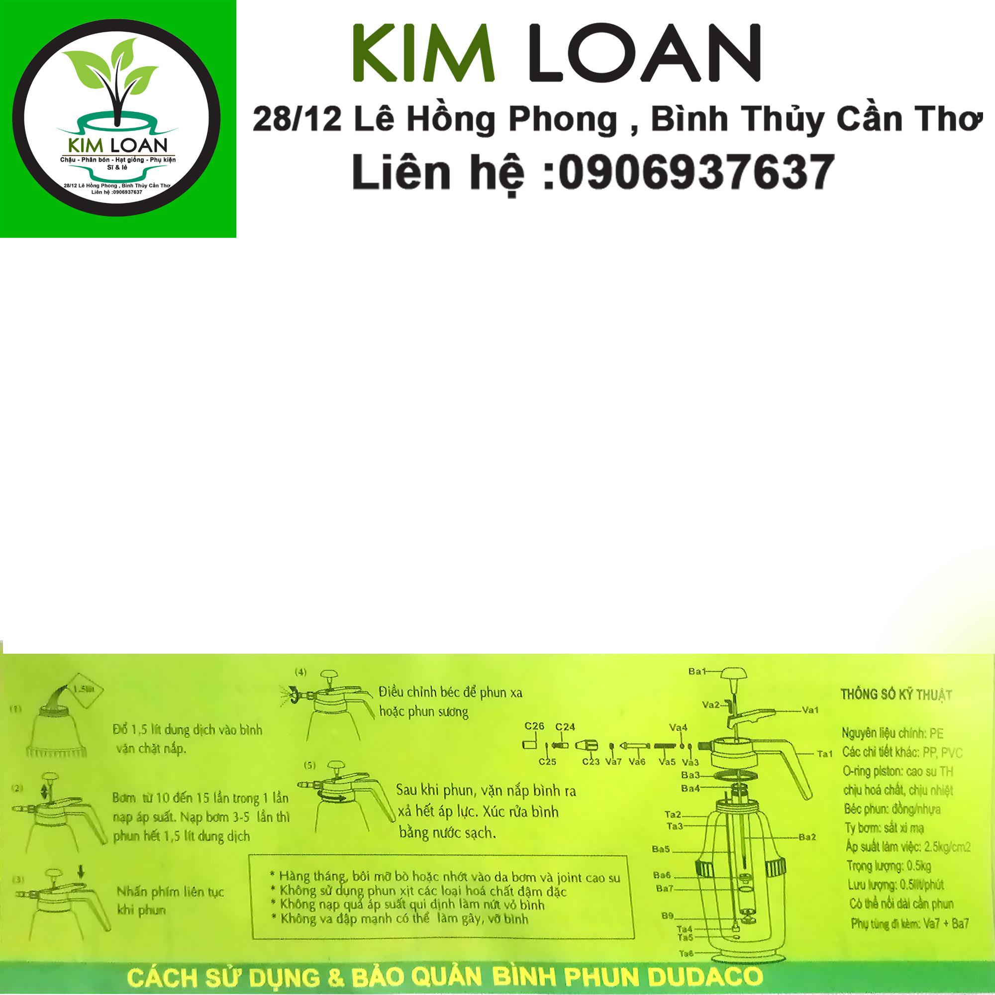 Bình tưới cây phun sương Dudaco 2 lít