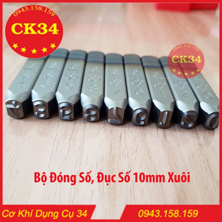 Bộ đóng số đục số 8mm - Xuôi