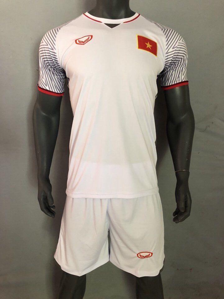 BỘ THỂ THAO ÁO ĐẤU ĐỘI TUYỂN QUỐC GIA VIỆT NAM 2018 - Sân khách Màu trắng ĐỒ TẬP TỐT