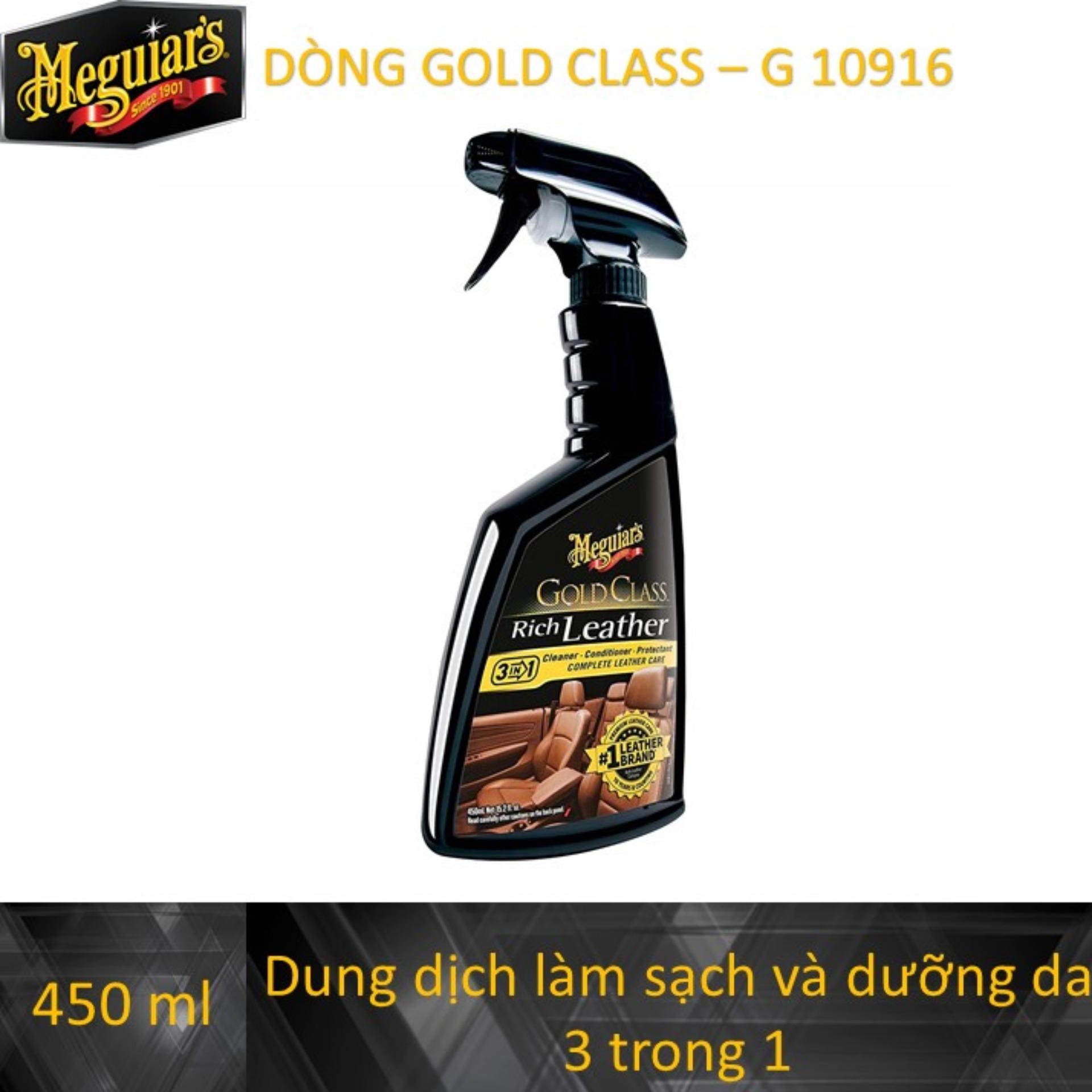 Meguiar s Dung dịch làm sạch và dưỡng da 3 trong 1 dòng Gold Class