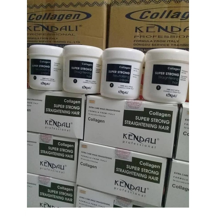 {Chính hãng}Kem duỗi tóc siêu bóng mượt và siêu thẳng COLLAGEN KENDALI 1000mlx2