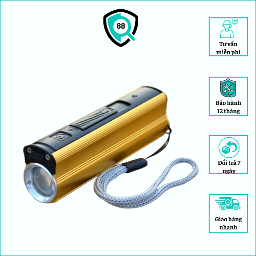 Đèn pin siêu sáng kiêm sạc dự phòng kiêm bật lửa, nhỏ gọn, tích hợp nhiều chức năng trong cùng một sản phẩm