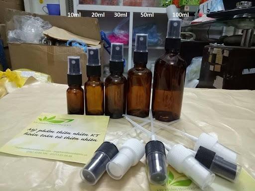 Combo 5 Chai xịt phun sương thủy tinh 100 ml ( Vòi đen)