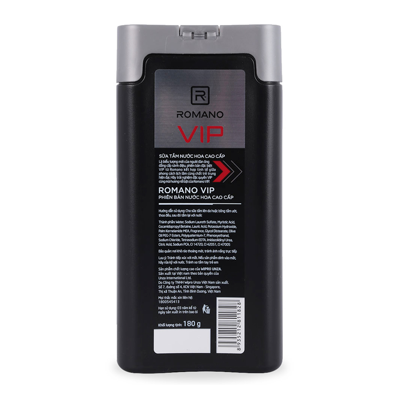 Sữa Tắm Nước Hoa Cao Cấp Romano VIP 180g