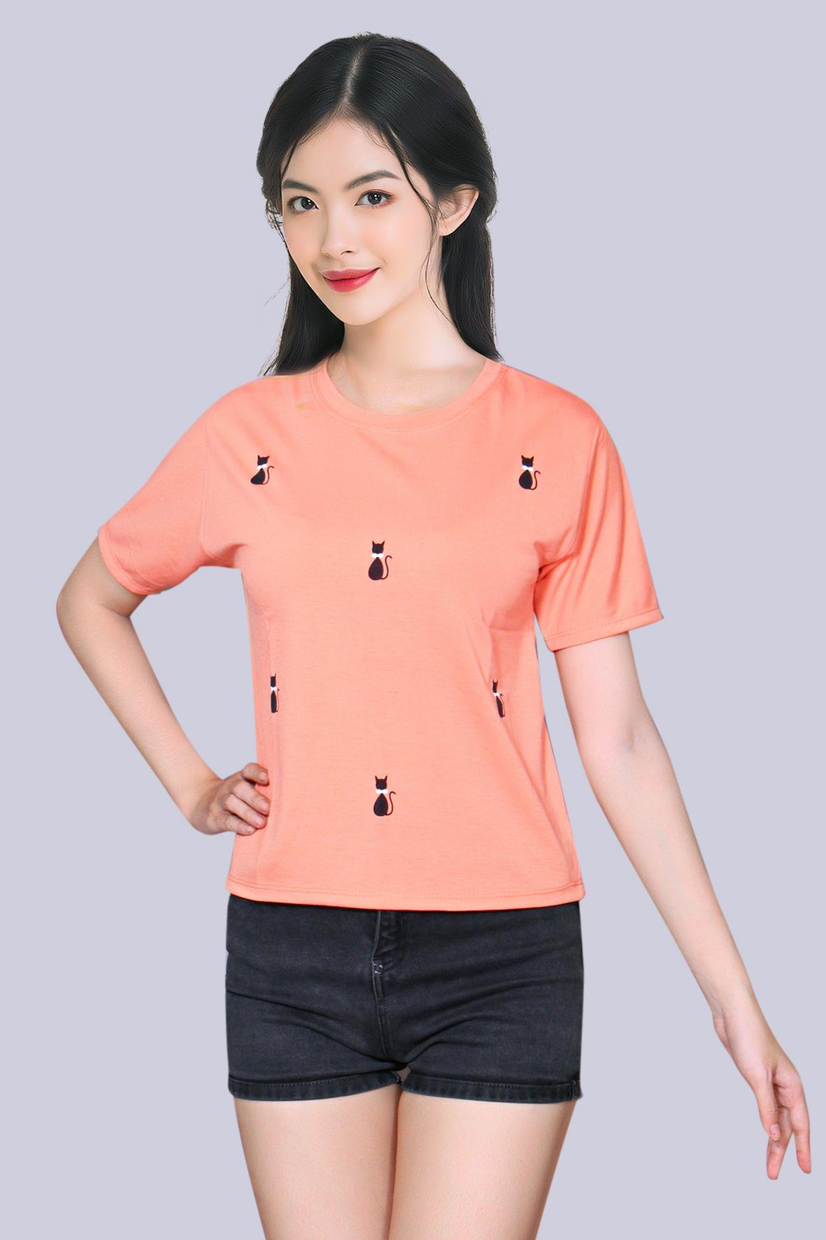 Áo Thun Nữ  Cổ Tròn Thời Trang Hàn Quốc- Sgr Ath02