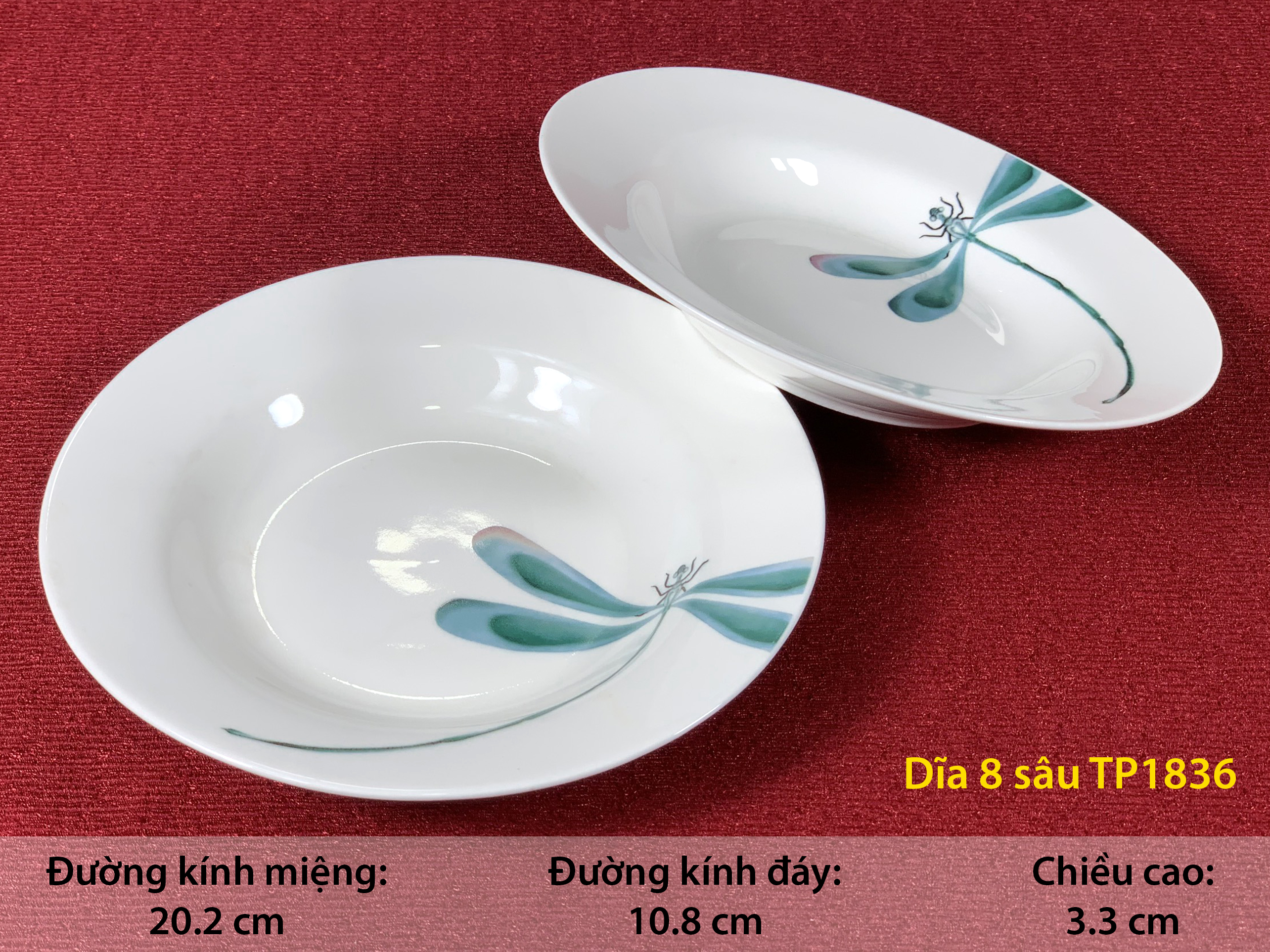 ĐĨA 8 SÂU TP 1836 SỨ BÁT BẢO CAO CẤP, sINCE_1977