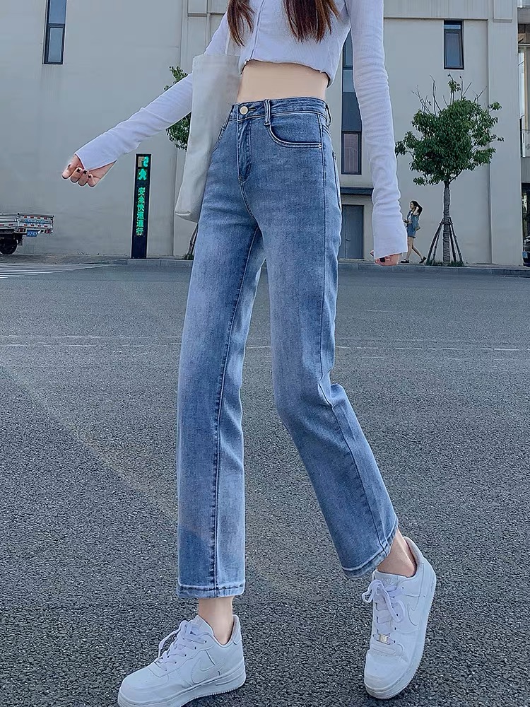 Quần jean nữ ống đứng quần jeans ống đứng co giãn thời trang quần jeans nữ ôm đẹp quần jean nữ ulzzang ống đứng aqua jeans