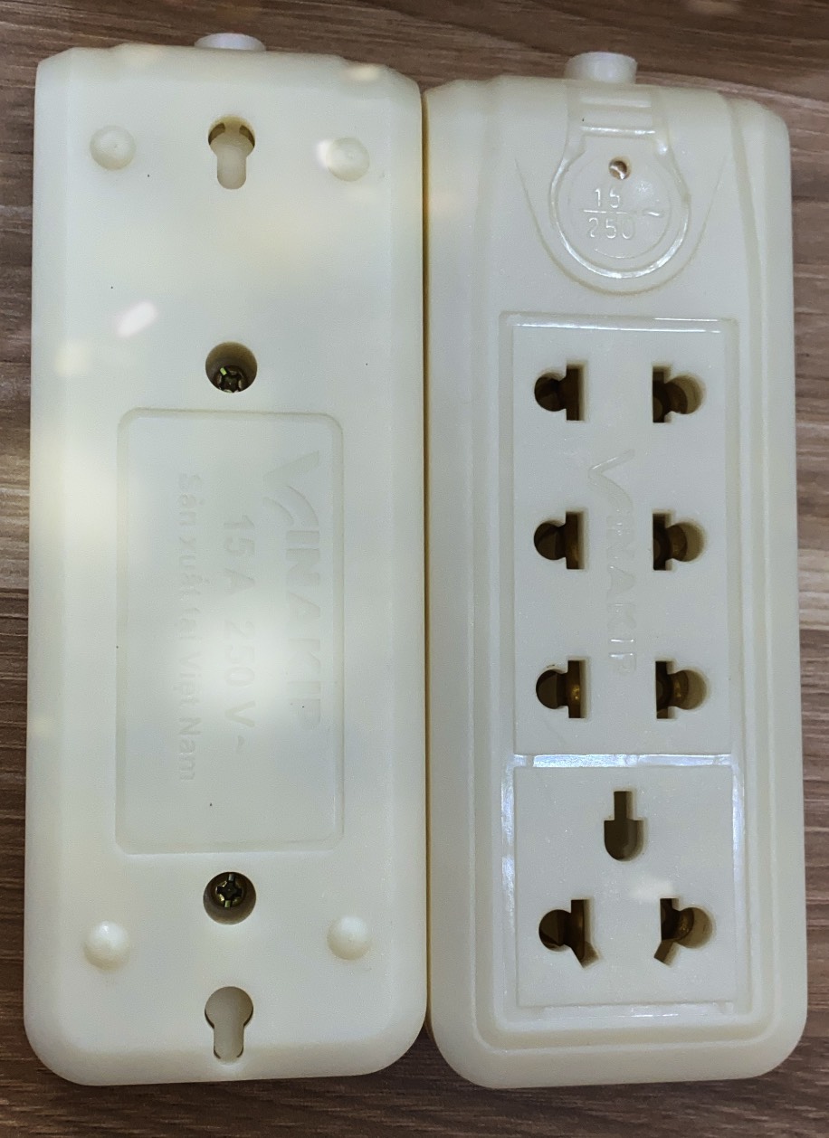 Ổ cắm 4 ngả dn 15a - 250v - oc 13 không dây vinakip
