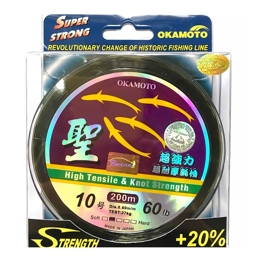 Cước Câu Cá OKAMOTO 250m siêu bền cước 4 con cá siêu vip