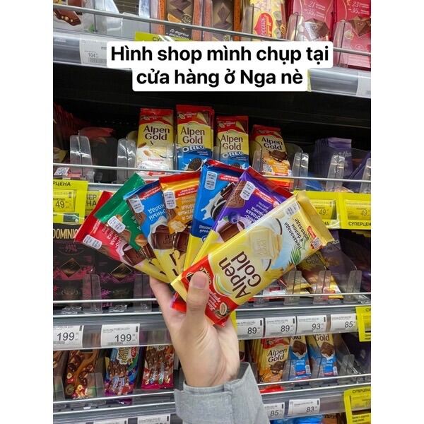 [SOCOLA NỘI ĐỊA SỐ 1 NGA] Socola Nga ALPEN GOLD dòng classic 12 vị