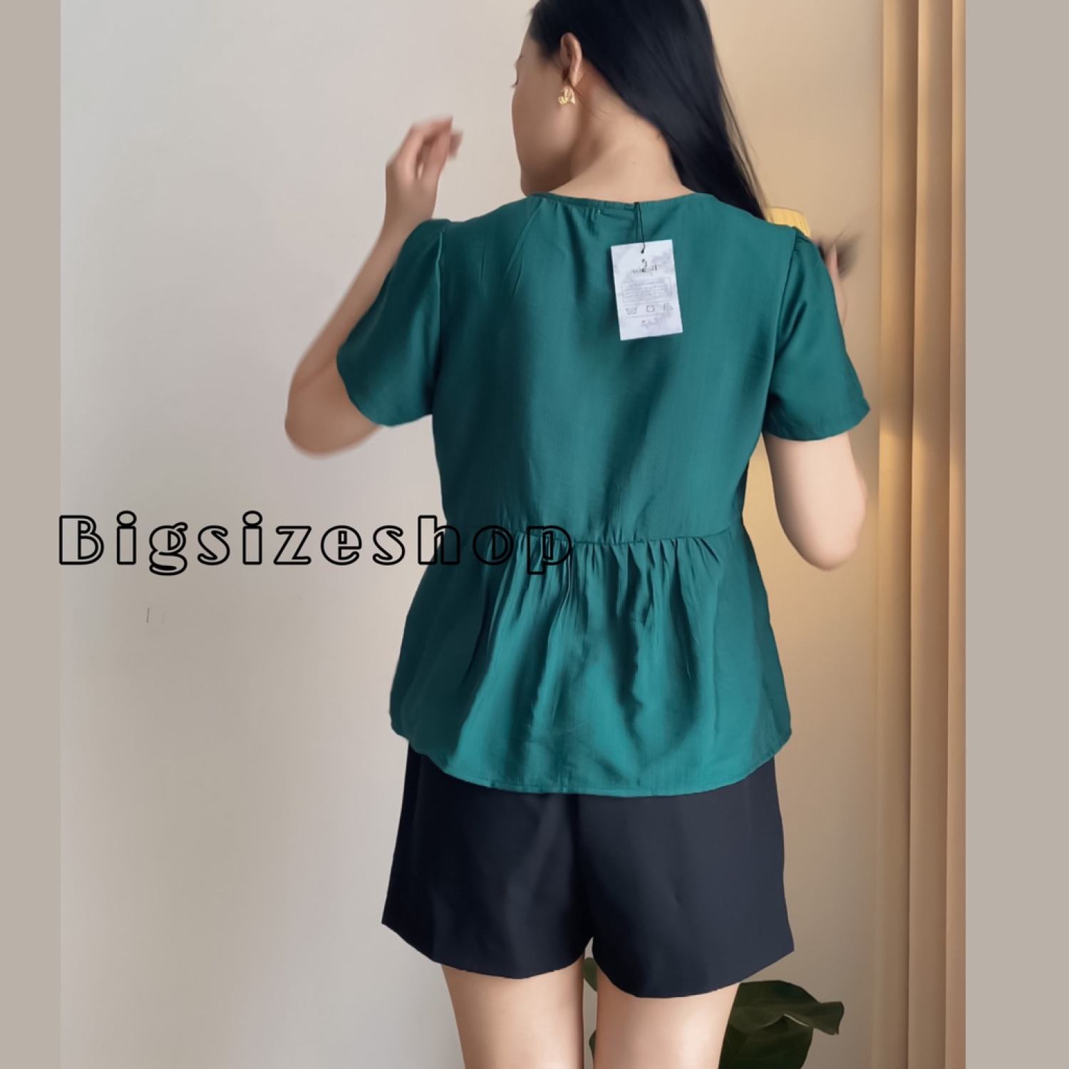 (50 - 90 KG) ÁO XANH BB, CHẤT LỤA XƯỚC THOÁNG MÁT, FORM DÁNG THOẢI MÁI, CHE EO VÀ BỤNG CỰC TỐT