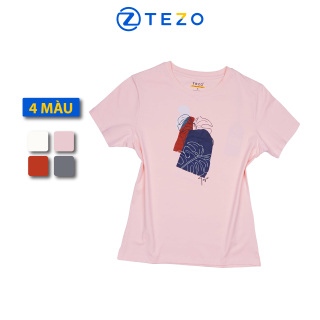 Áo phông áo thun nữ cổ tròn in hoạ tiết lá Tezo - 2205APOT02 thumbnail